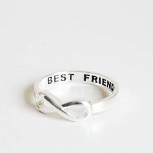 Friend Infinity Ring, Gold Infinity Midi Ring,..
