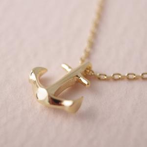 Tiny Anchor Necklace, Minimalist Anchor Pendant,..