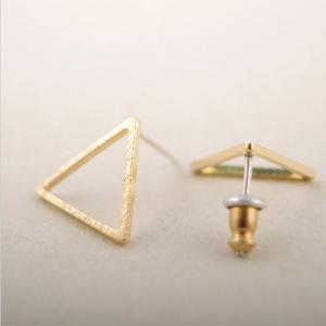 Tiny Cutout Triangle Stud Earrings, Gold Triangle..