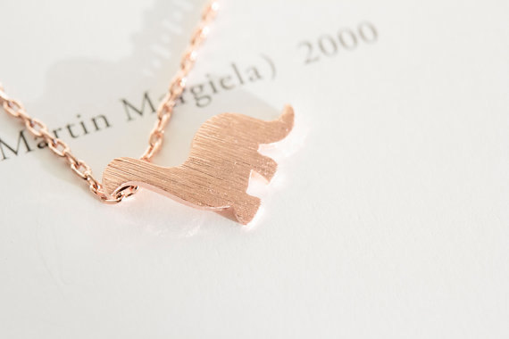 Baby Dinosaur Necklace, Cute Dinosaur Pendant, Dinosaur Charm Necklace, Silver Dinosaur, Gold Dinosaur - Rose Gold, Silver And Gold