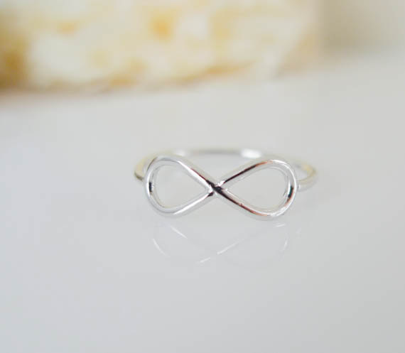 Infinity Knuckle Ring, Gold Infinity Midi Ring, Silver Ring, Chic Ring ...
